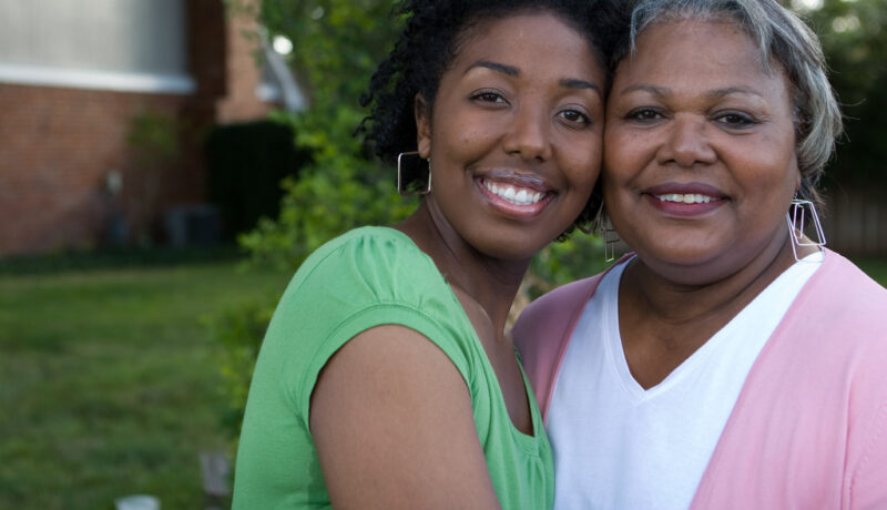 An African-American Woman With Mother Found Assisted Living Care for Parents